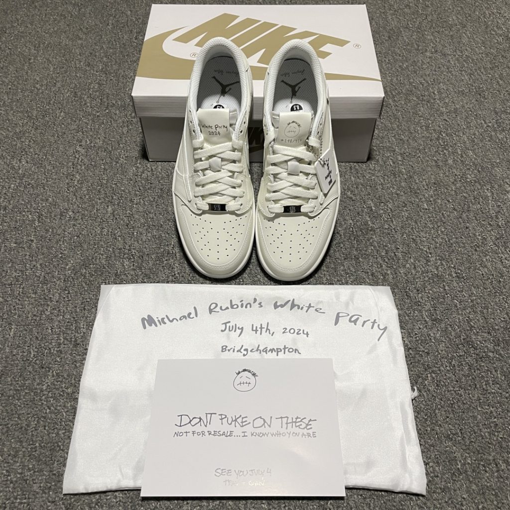 纯原 Travis Scott x Air Jordan 1 白色派对 亲友限定 AJ1乔1 TS联名倒钩插图2