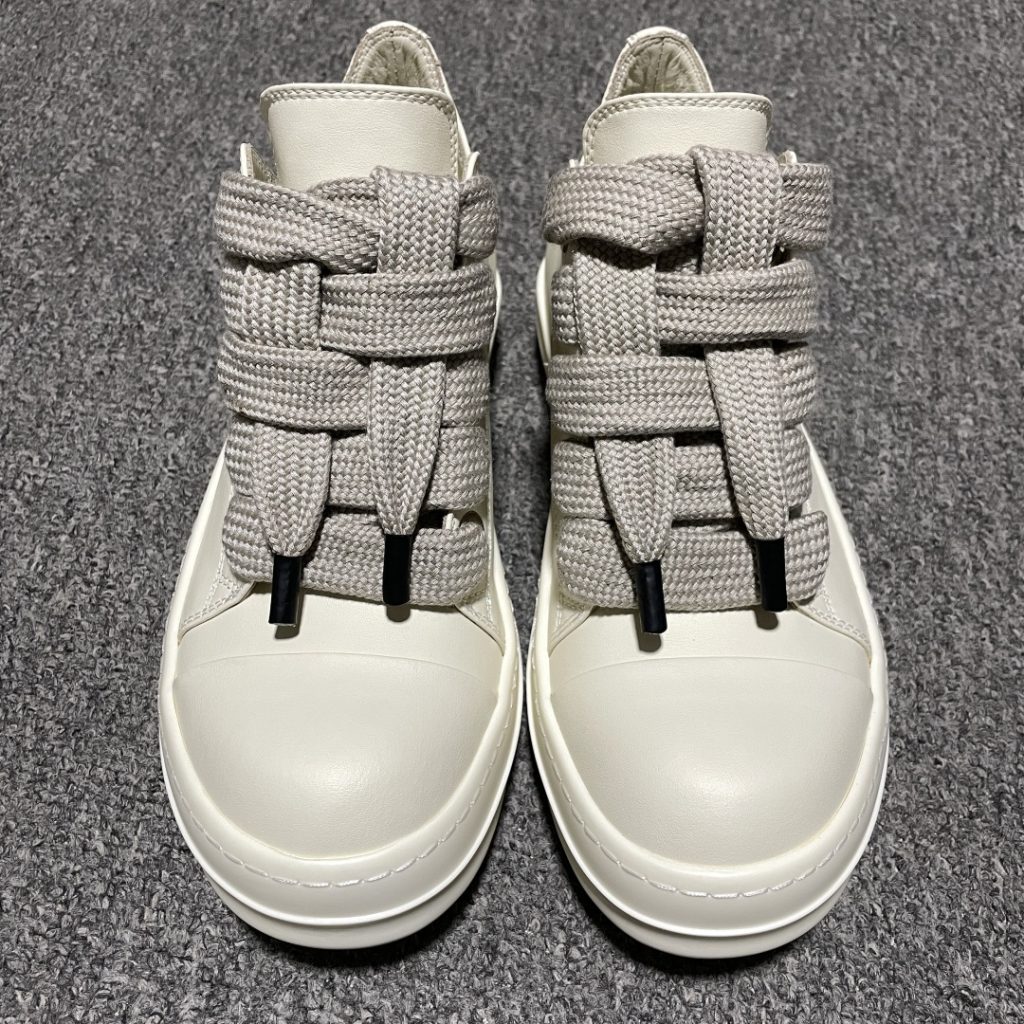 Rickowens 瑞克 欧文斯 粗鞋带 低帮高街休闲板鞋插图2