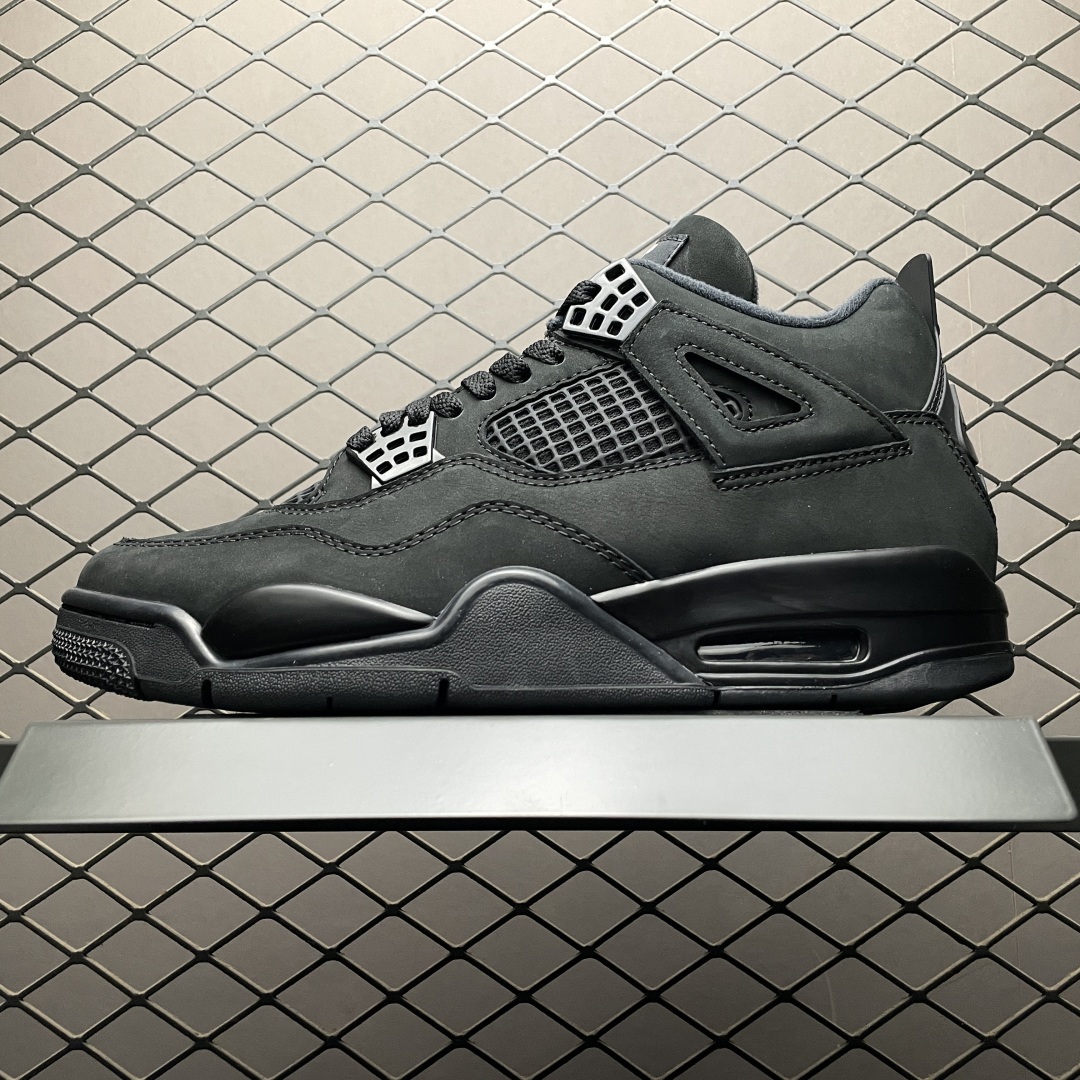 纯原 Air Jordan 4 ” Black Cat ” AJ4乔4 文化篮球鞋 粉黑缩略图