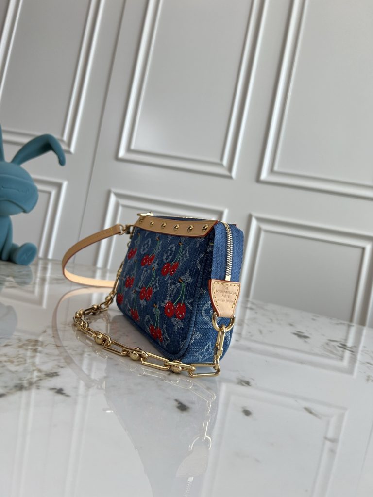 樱桃🍒Pochette Accessoires 手袋取材涂层帆布插图1