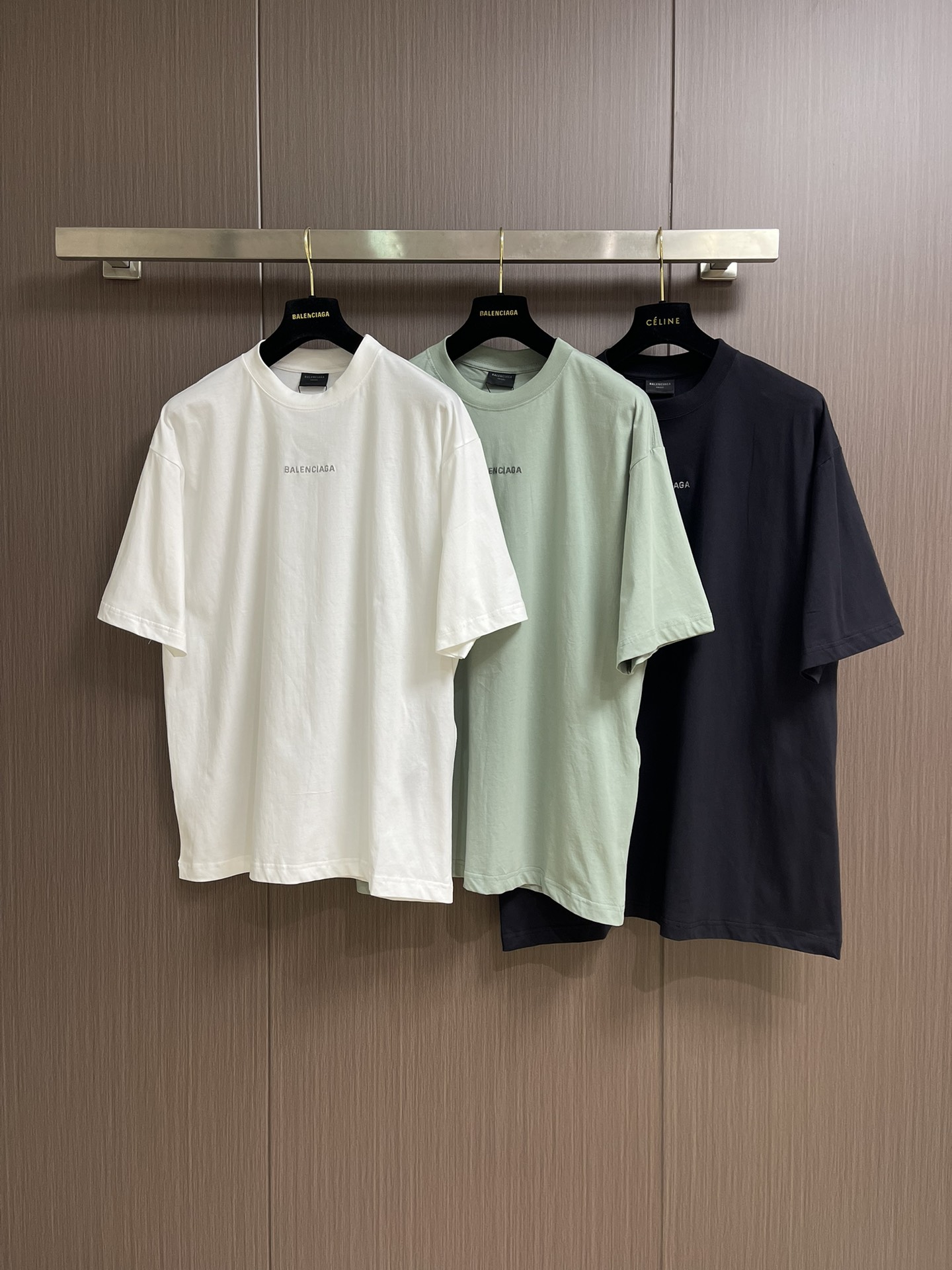 Balenciaga 前后刺绣字母短袖T恤，百分百定织定染纯棉面料缩略图
