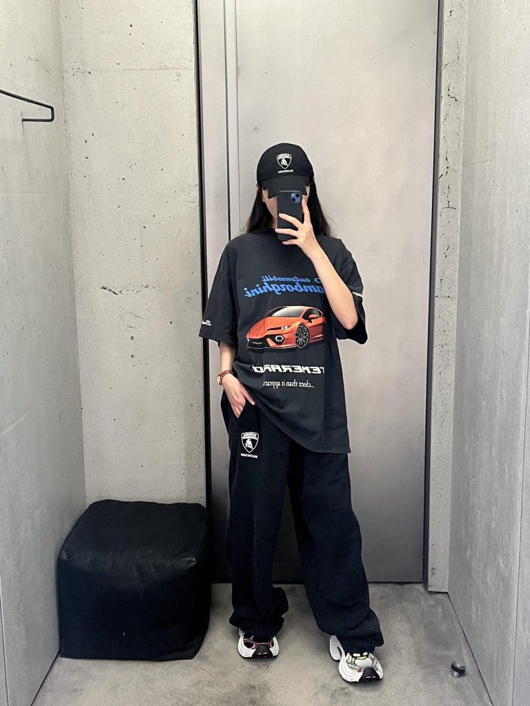 BALENCIAGA巴黎世家BLCG X LAMBORGHINI 联名款兰博基尼刺绣长裤插图