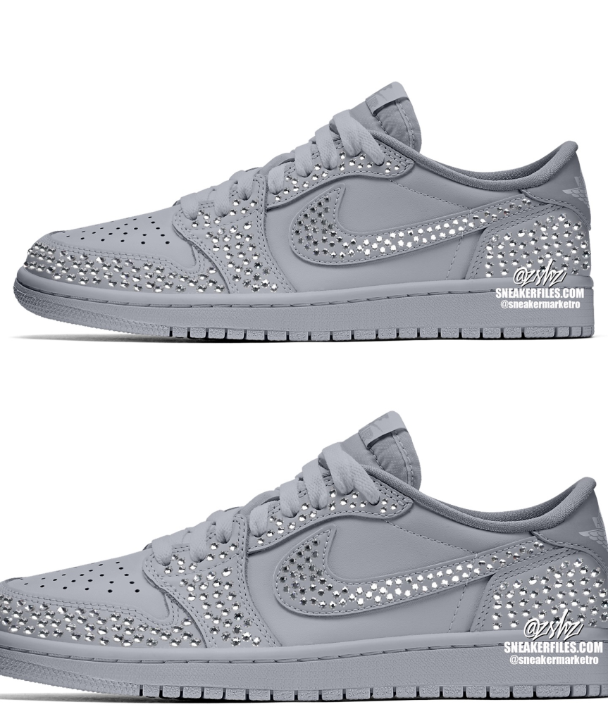 售价 1,000 美元的施华洛世奇 x Air Jordan 1 Low OG “模拟图”提前半年曝光插图1