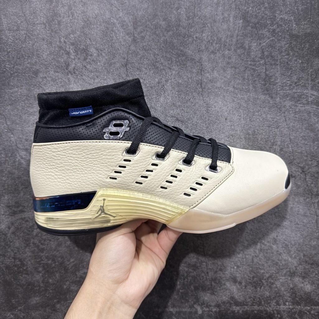 顶级复刻AirJordan17低帮 联名白黑银 AJ17低邦白黑银乔丹篮球鞋插图