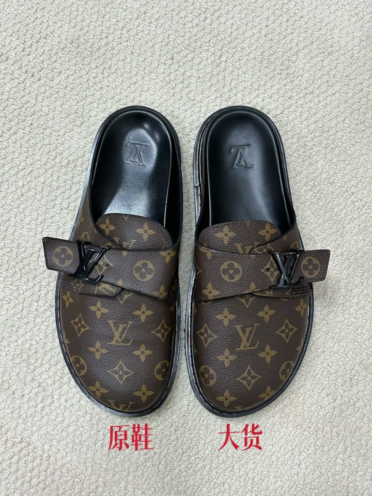 Louis Vuitton Easy LV皮革拼接博肯半包头拖鞋凉鞋全网首发插图