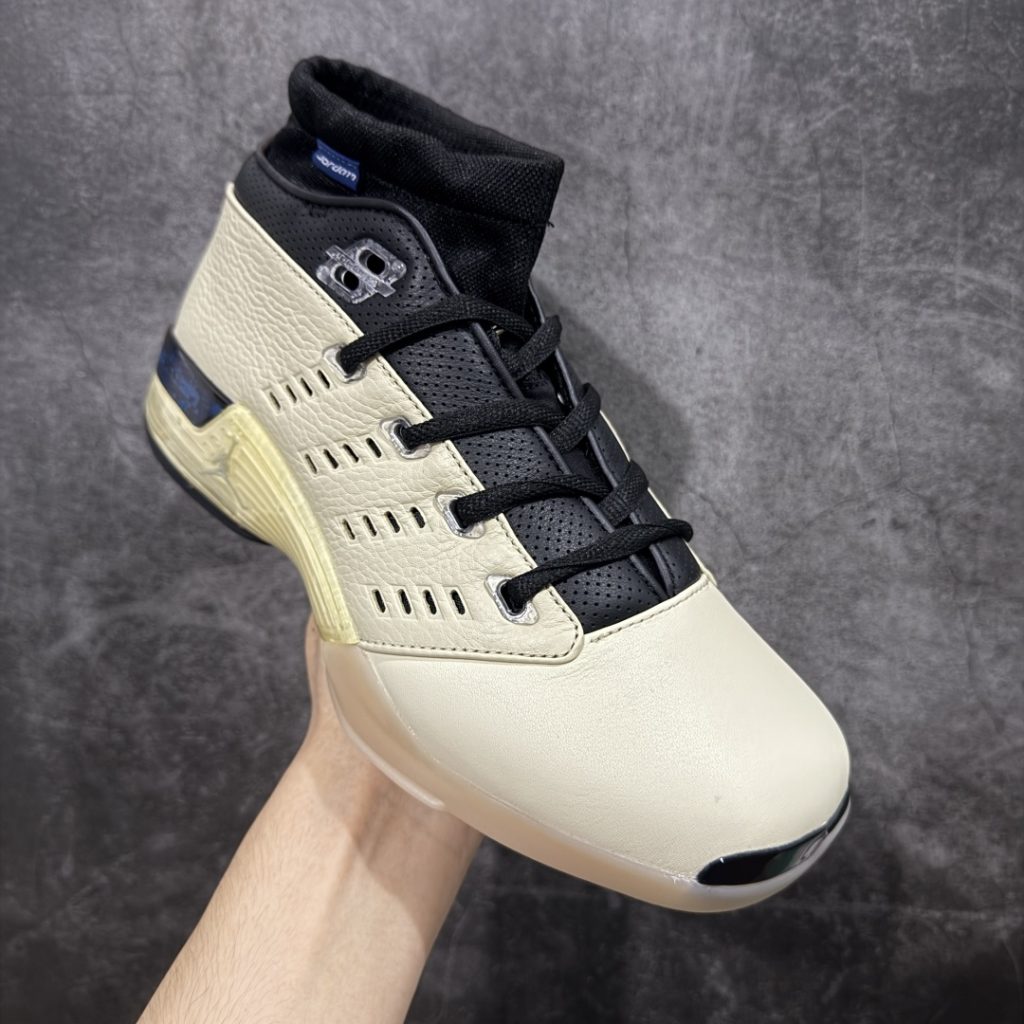 顶级复刻AirJordan17低帮 联名白黑银 AJ17低邦白黑银乔丹篮球鞋插图1