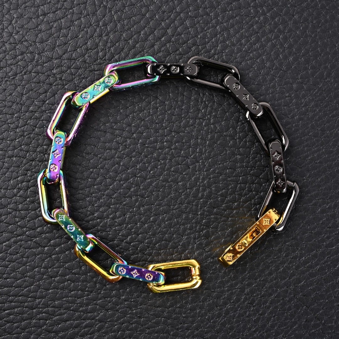 LOUIS VUITTON LV Monogram Colors 古巴链竹节手链缩略图 LOUIS VUITTON LV Monogram Colors 古巴链竹节手链缩略图