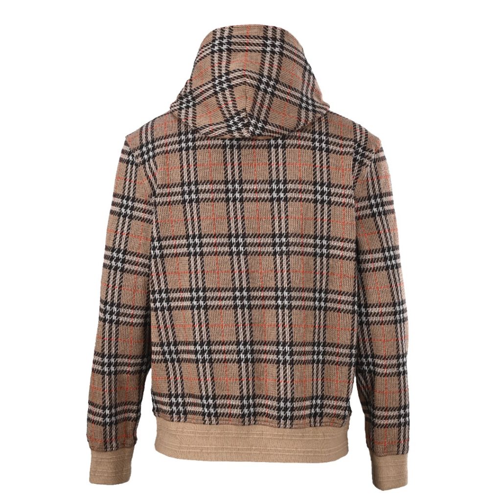 BURBERRY巴宝莉BBR 大格子混纺针织格纹连帽外套插图1 BURBERRY巴宝莉BBR 大格子混纺针织格纹连帽外套插图1