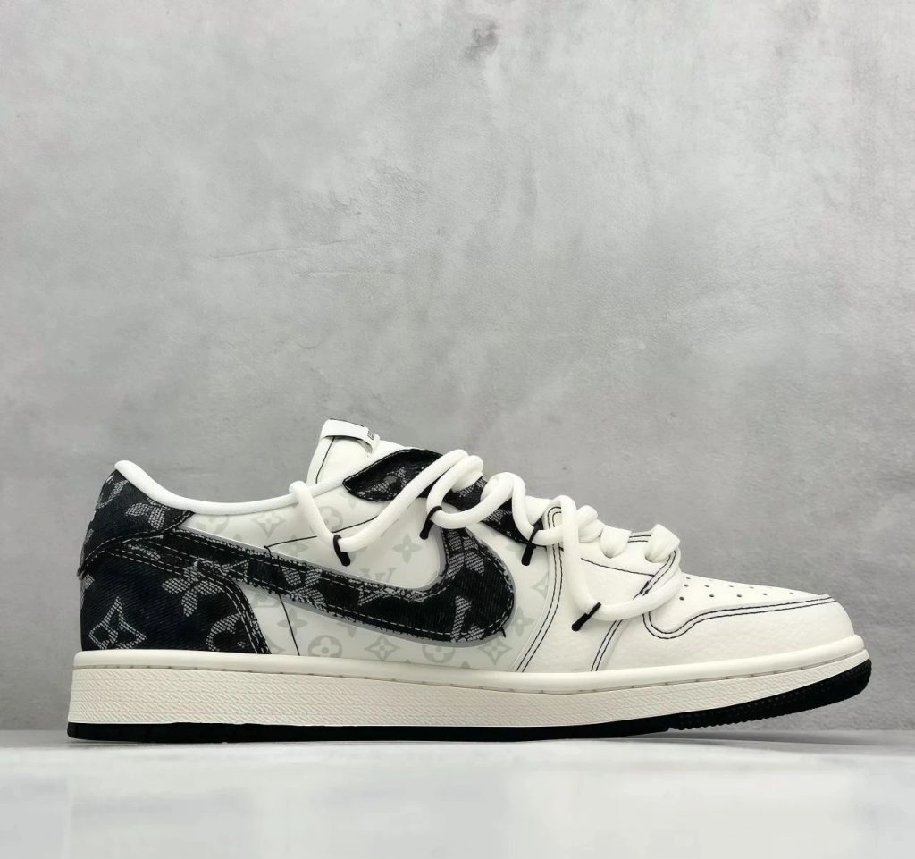 黑帆布+倒钩+闪电！TS三方AJ1 Low抽绳王炸⚡️必冲！插图