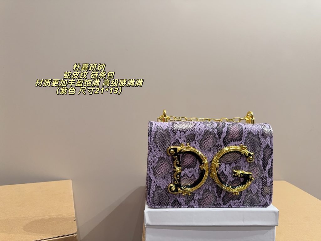 杜嘉班纳D&G 蛇皮纹链条包纯欲系包包插图