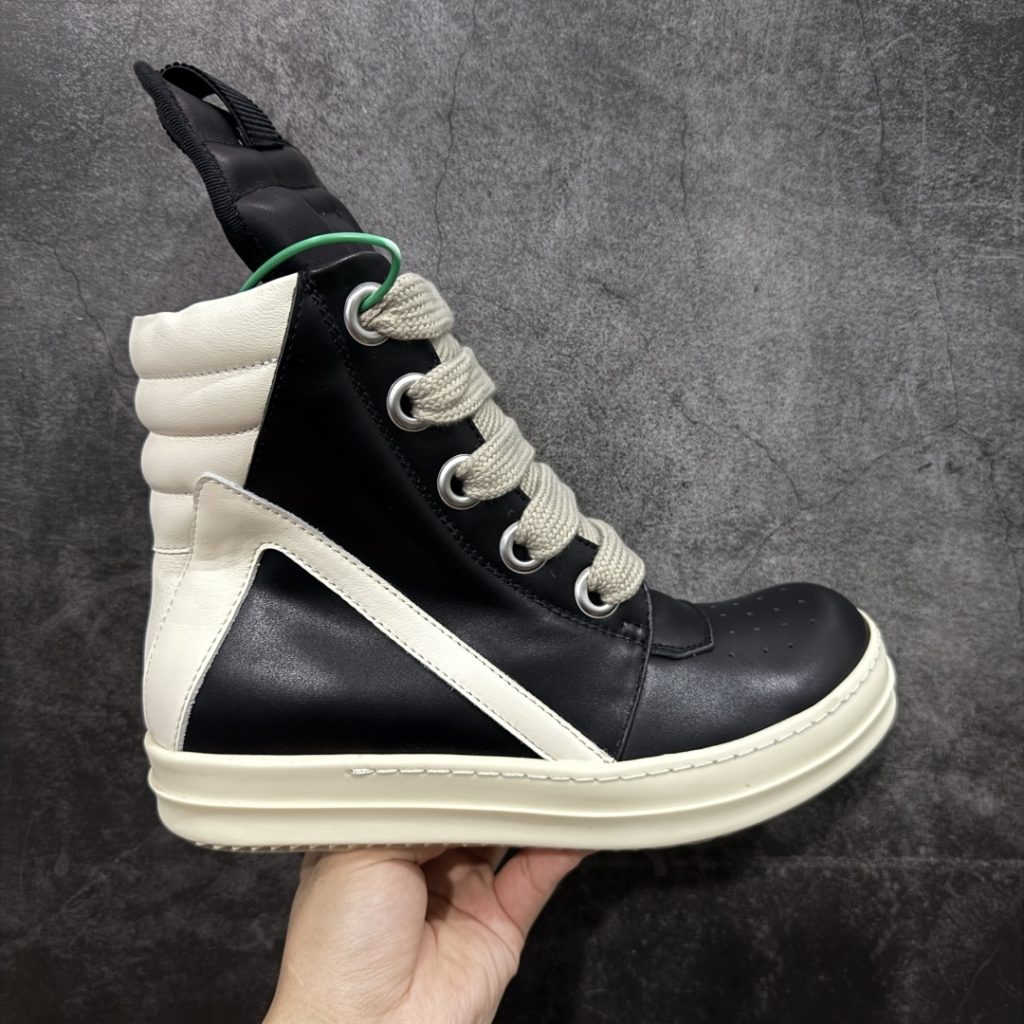 【莞顶渠道】RO欧文斯Rick owens 倒三角 黑白经典粗绑带搭配色潮鞋插图1