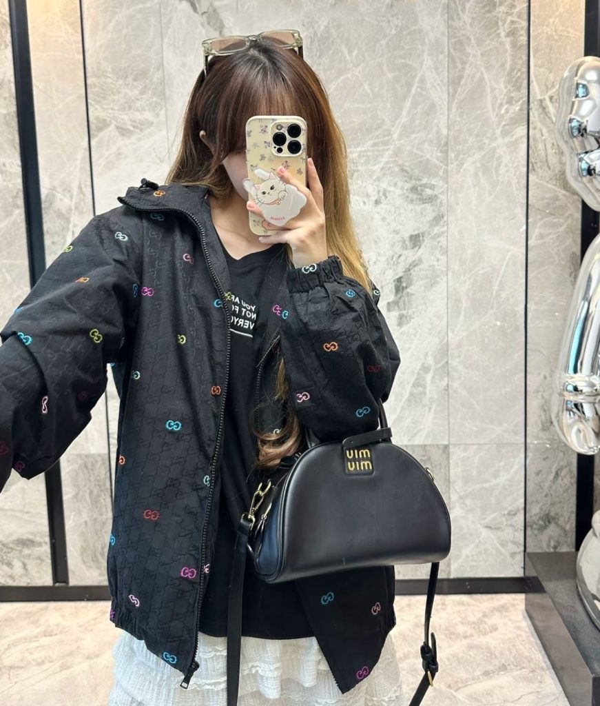 GUCCI古驰GUC 彩色提花GG帆布拼接夹克外套插图1