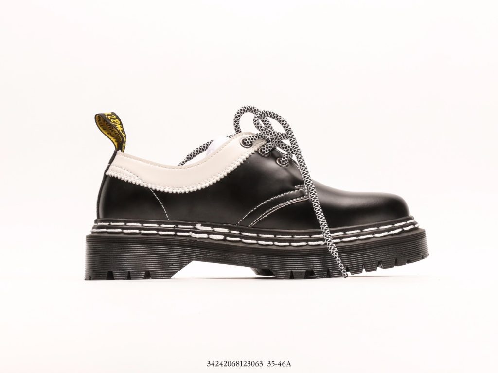 马汀博士Dr.martens 布洛克 一脚蹬马丁博士全机车走线皮鞋插图1