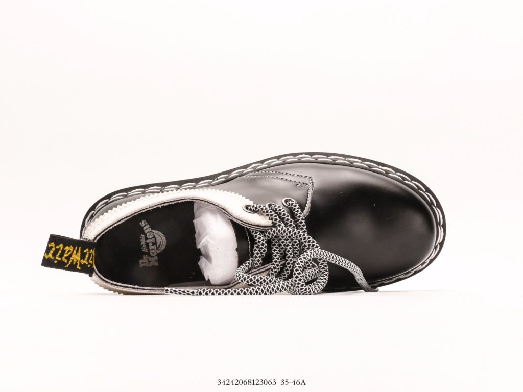 马汀博士Dr.martens 布洛克 一脚蹬马丁博士全机车走线皮鞋插图