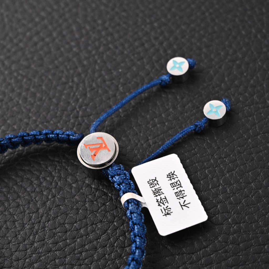 LOUIS VUITTON LV MONOGRAMCOLORS 字母装饰编织锦纶珐琅手链插图1