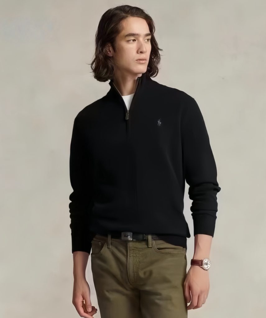 Ralph Lauren 拉夫劳伦 小马标半拉链毛衣 真正原版购回开发插图