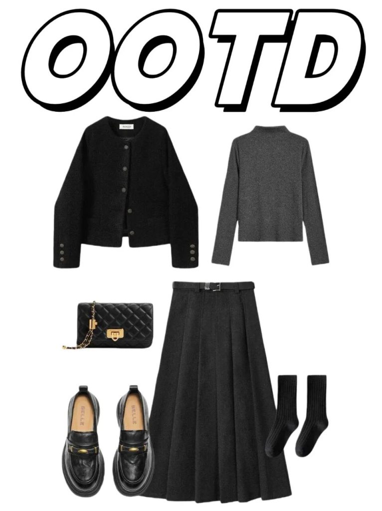 秋冬黑白复古风!被问是不是老电影里的时髦女主插图1 秋冬黑白复古风!被问是不是老电影里的时髦女主插图1