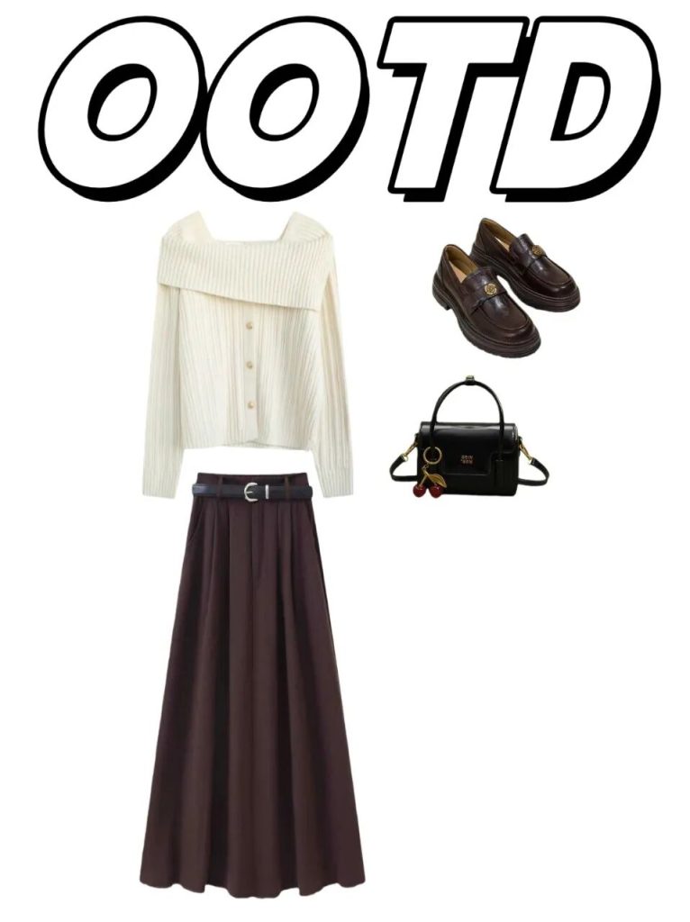 秋天棕系学院风！被问是不是韩剧里的温柔学姐插图1