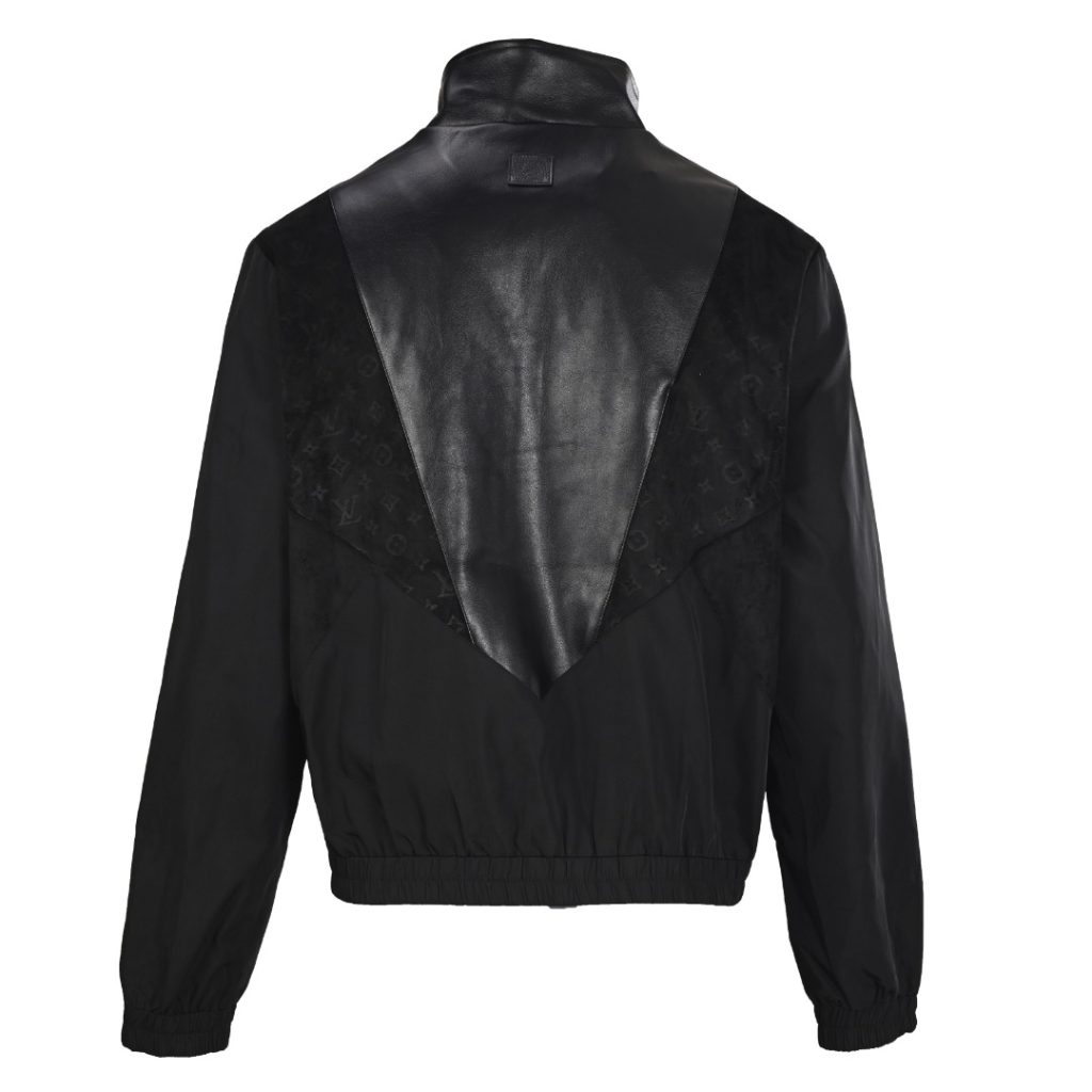 LOUIS VUITTON LV 老花暗纹贴布拼皮皮衣外套插图