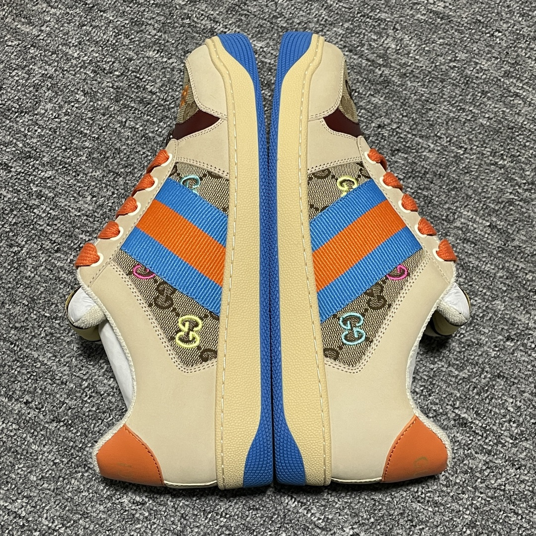 如何将Gucci Screener GG珐琅复古老爹板鞋穿搭出街头风格？缩略图