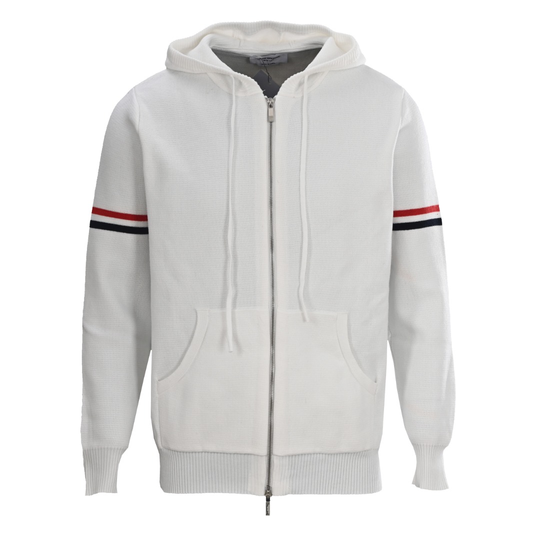 THOM BROWNE/汤姆布朗TB 双袖标拉链毛衣外套缩略图