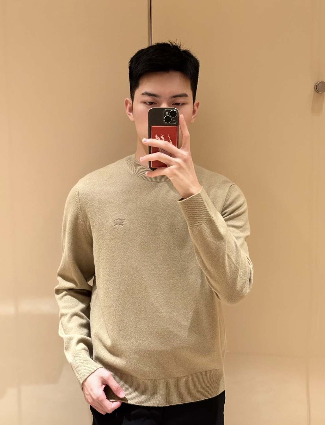 BURBERRY巴宝莉BBR 战马小标刺绣圆领毛衣缩略图