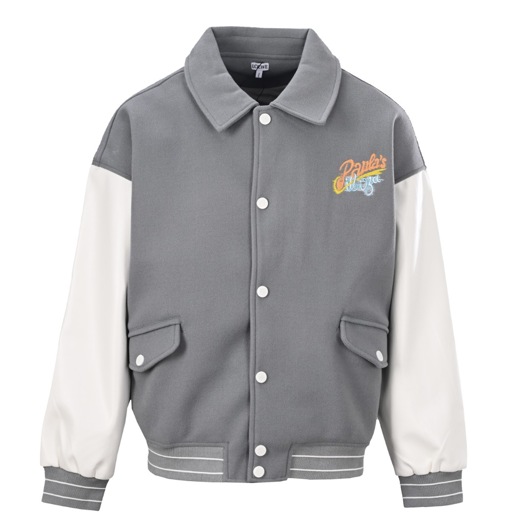 Loewe/罗意威 字母刺绣拼接棒球服夹克外套 温馨提示：建议手洗或者干洗！！缩略图