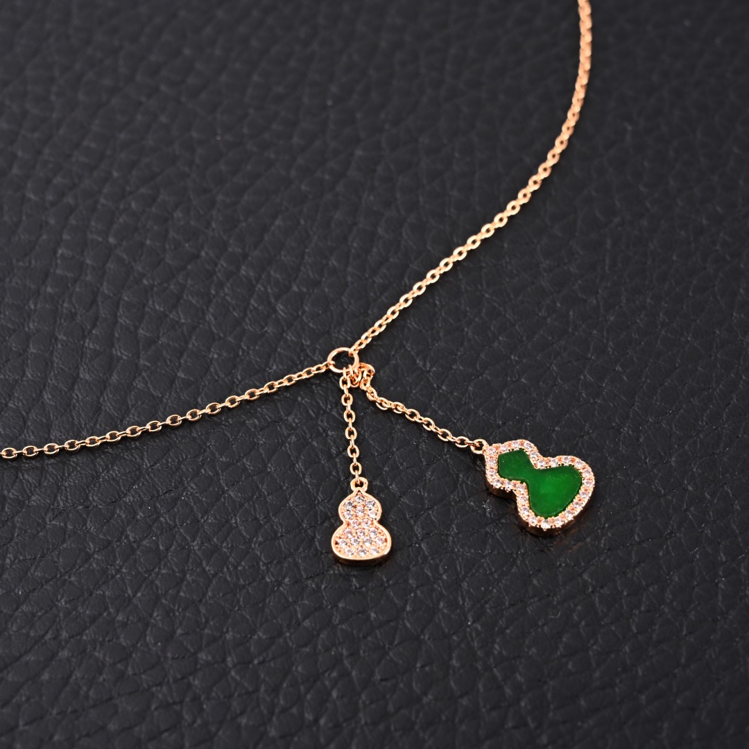 Qeelin麒麟 流苏款绿玉髓葫芦项链缩略图