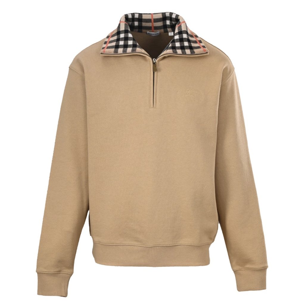 BURBERRY巴宝莉BBR格纹领半拉链卫衣插图