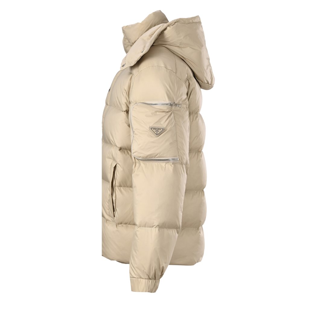 PRADA/普拉达PRD 连帽按扣款黑色绗缝羽绒服插图