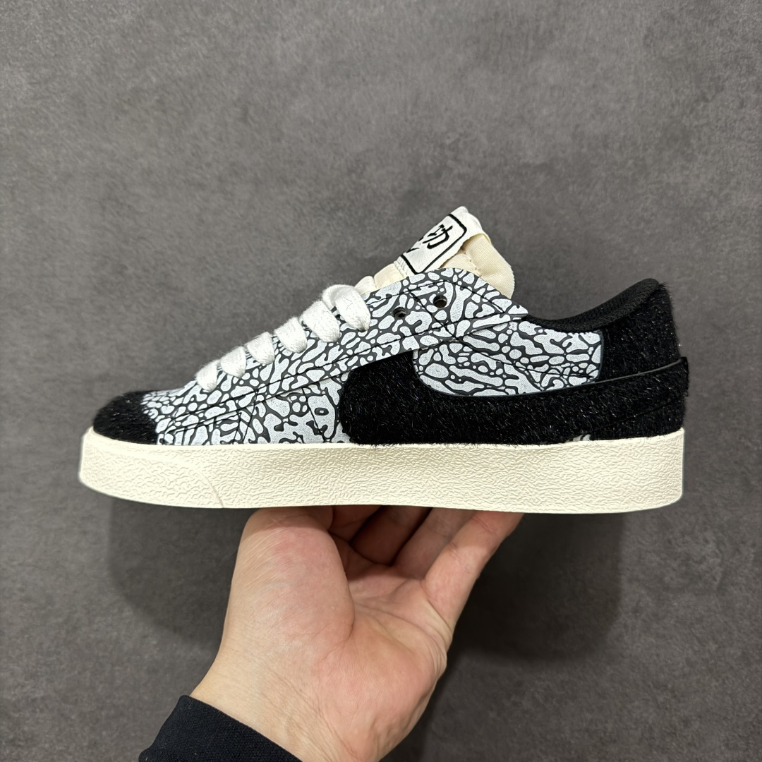 Nike Blazer耐克马年限定 低帮黑色大钩 舒适百搭防滑耐磨复古休闲板鞋缩略图