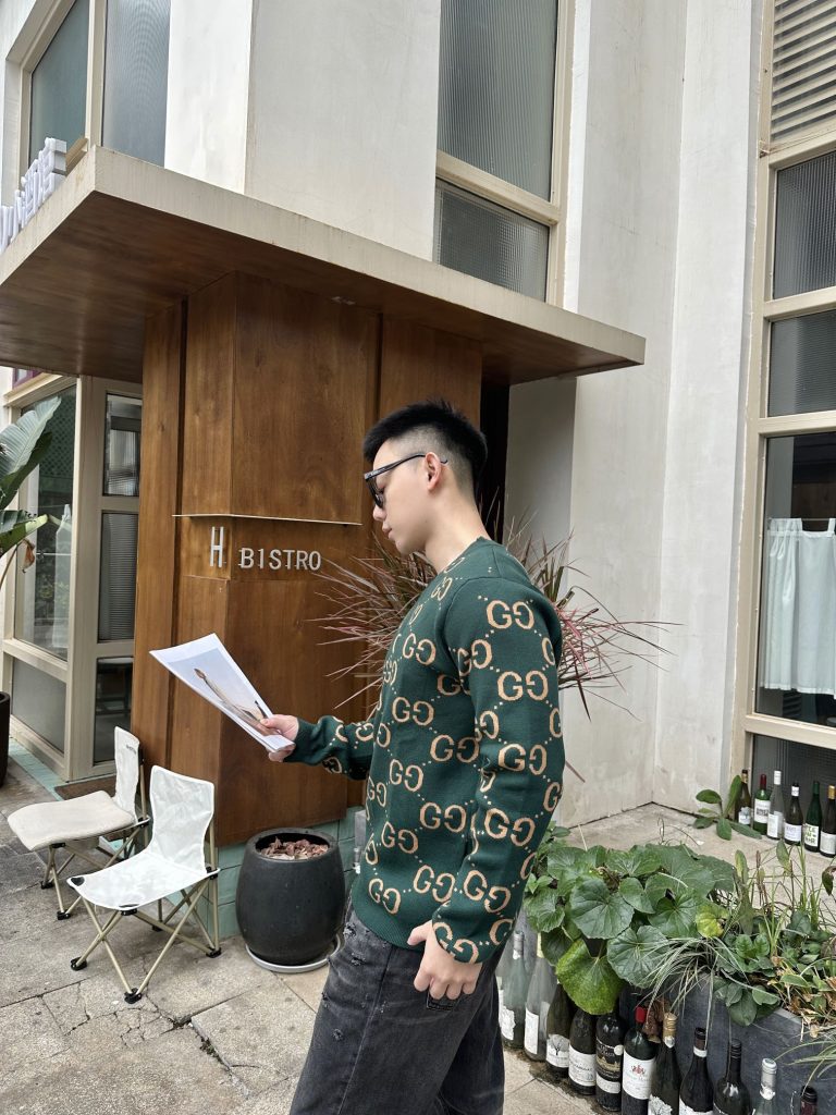 GUCCI/古驰 GG互扣提花套头针织衫圆领毛衣插图 GUCCI/古驰 GG互扣提花套头针织衫圆领毛衣插图