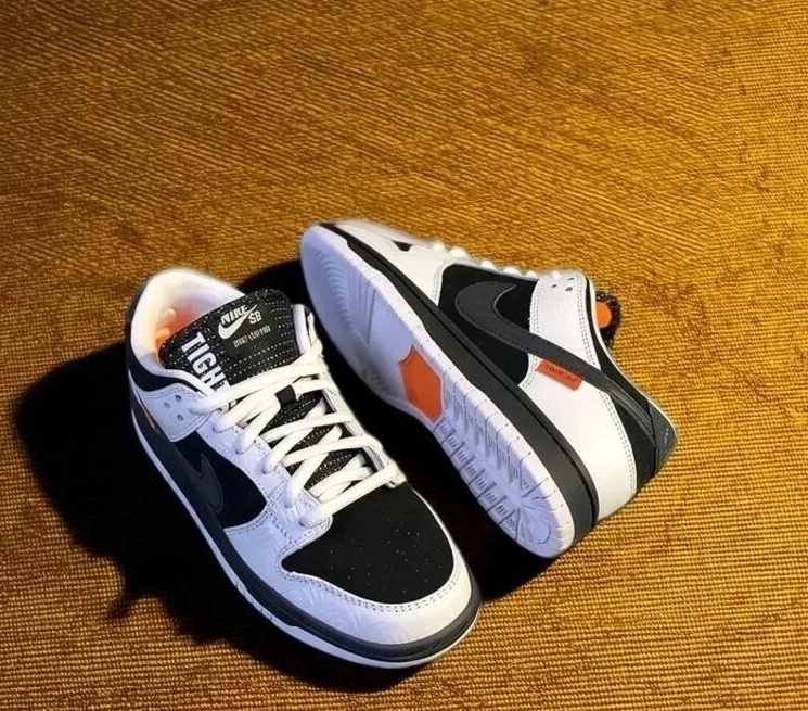 这双黑白Duk,橙标+暗纹细节插图 这双黑白Duk,橙标+暗纹细节插图