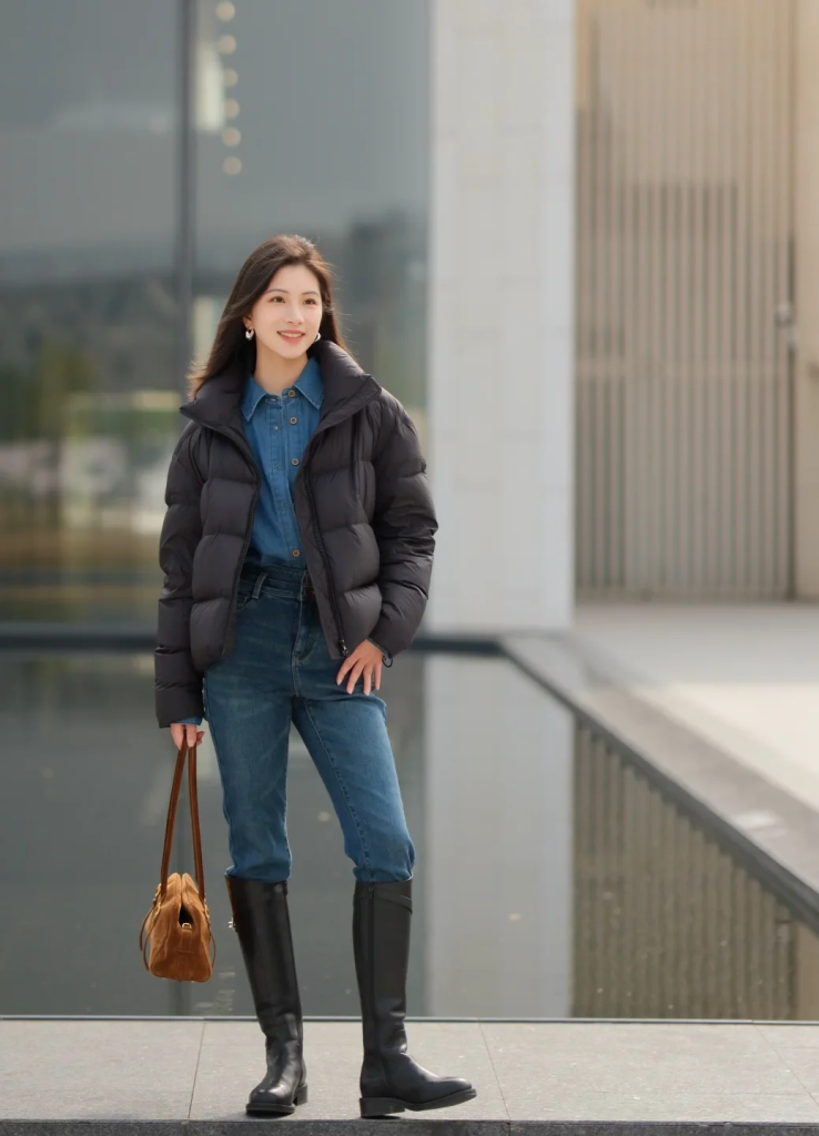 羽绒服+牛仔裤,才是秋冬最不费力的时髦穿搭!插图 羽绒服+牛仔裤,才是秋冬最不费力的时髦穿搭!插图