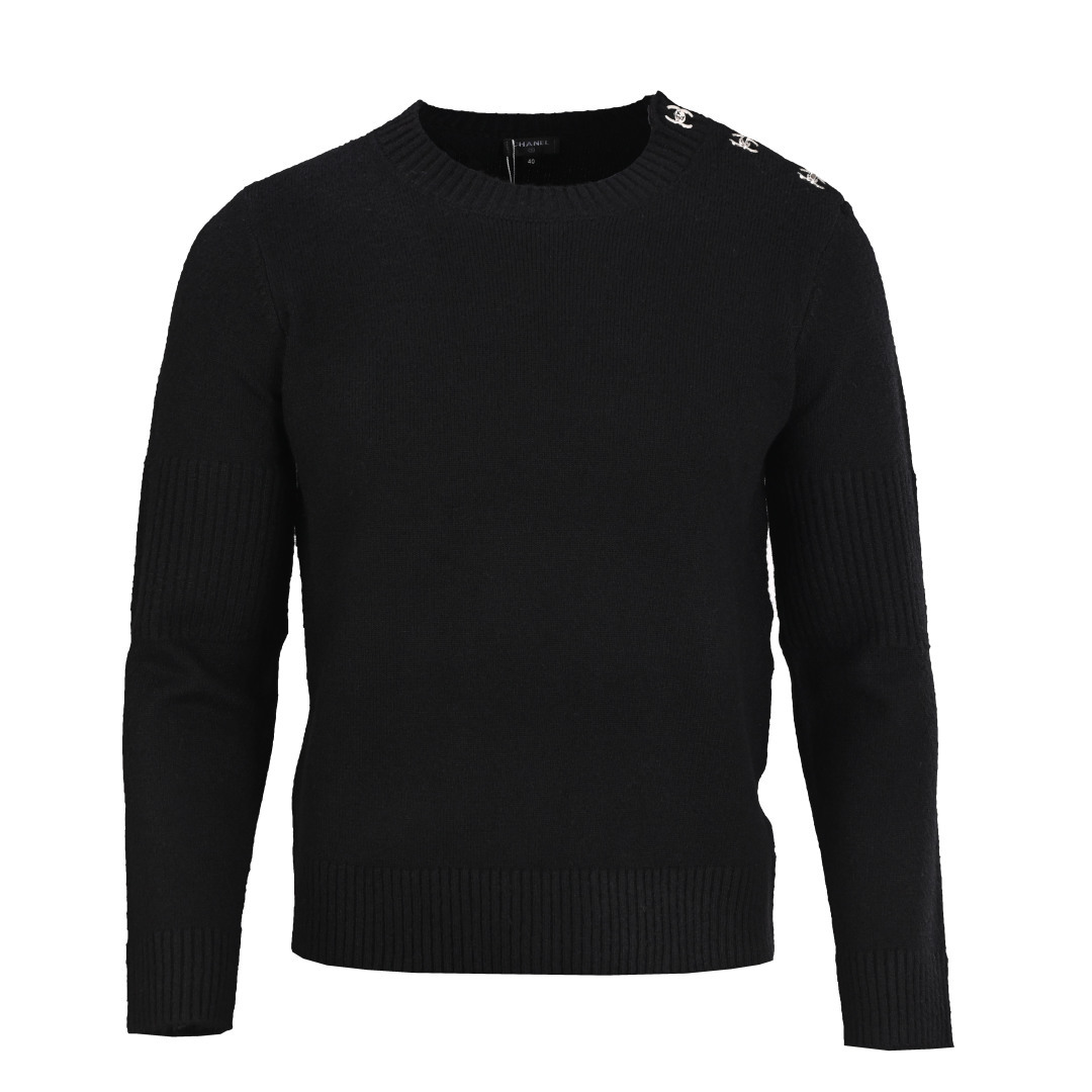 CHANEL香奈儿 小香肩扣长袖毛衣缩略图