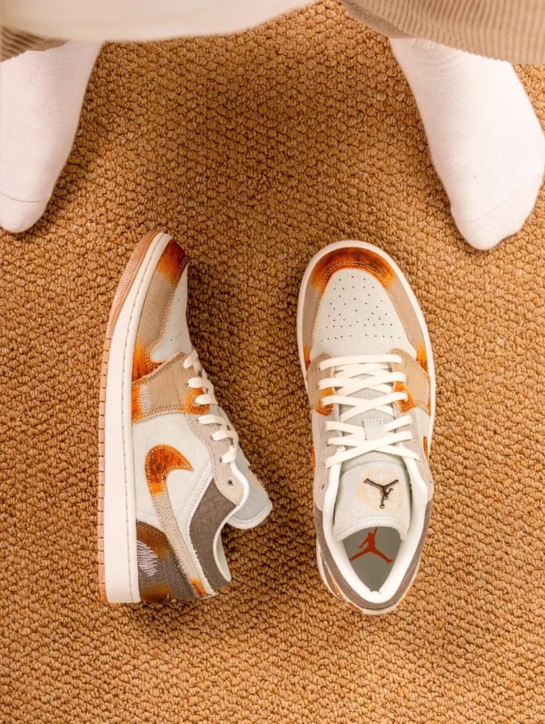 Jordan 1 Low 蓝棕配色｜一眼沦陷，复古风插图