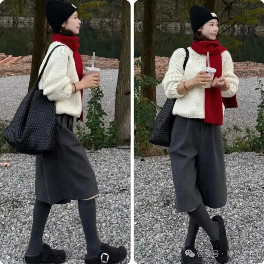 毛衣这么穿太美了，冬天就是比别人好看插图1