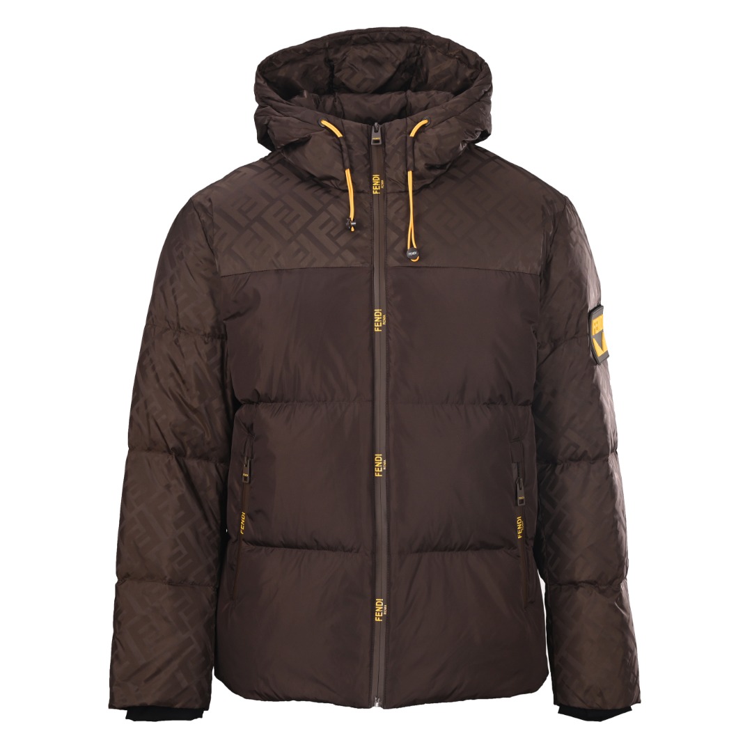 Fendi/芬迪FD 双F老花拼接连帽羽绒服缩略图 Fendi/芬迪FD 双F老花拼接连帽羽绒服缩略图