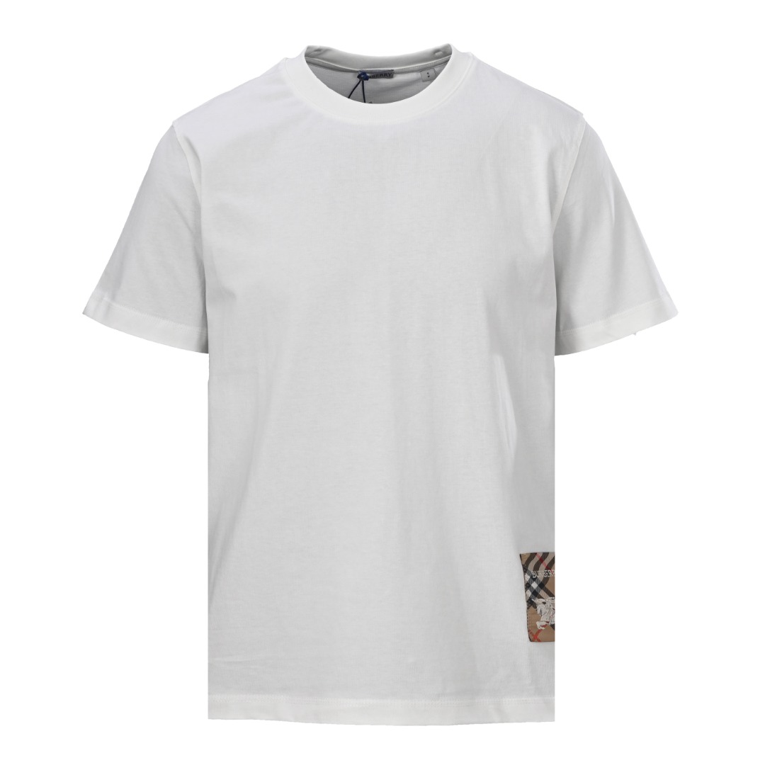 BURBERRY巴宝莉BBR 下摆格纹标签短袖T恤缩略图