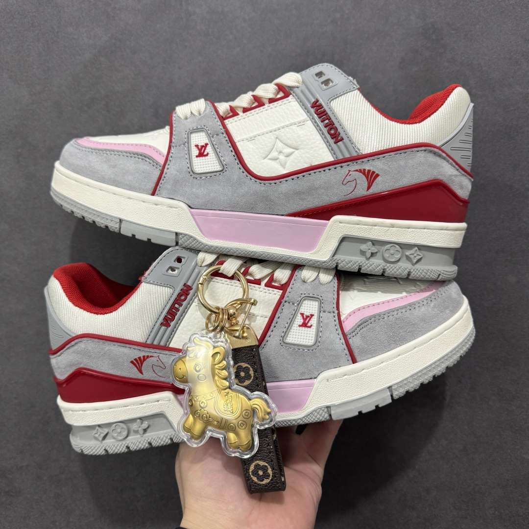 中国红礼盒 Louis Vuitton Trainer 路易威登LV 低帮 马年限定鞋缩略图
