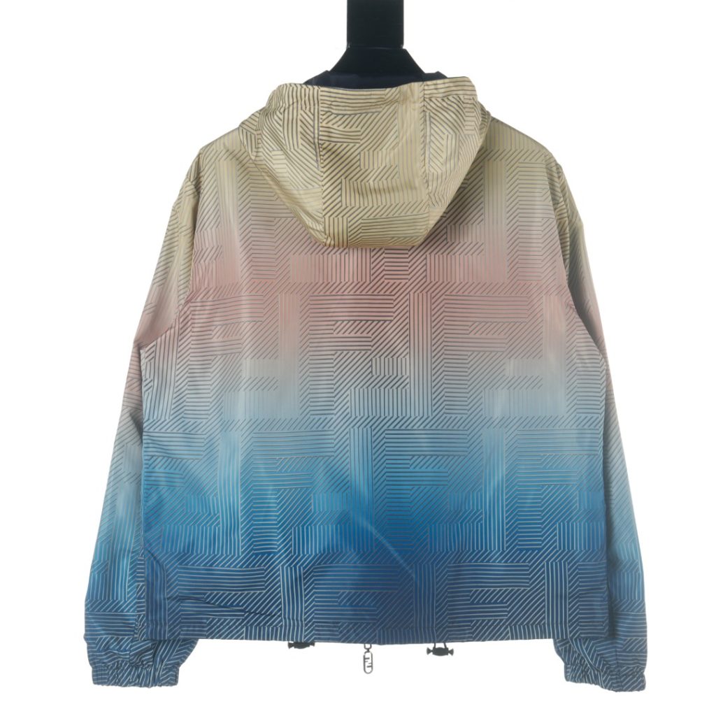 FENDI芬迪FD 23FW 渐变两面穿夹克连帽外套插图