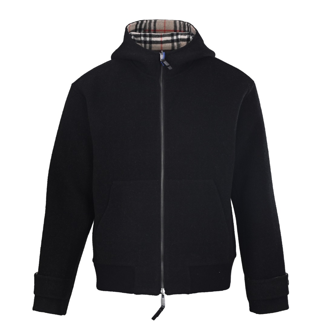 BURBERRY巴宝莉BBR 双面穿羊毛连帽外套缩略图