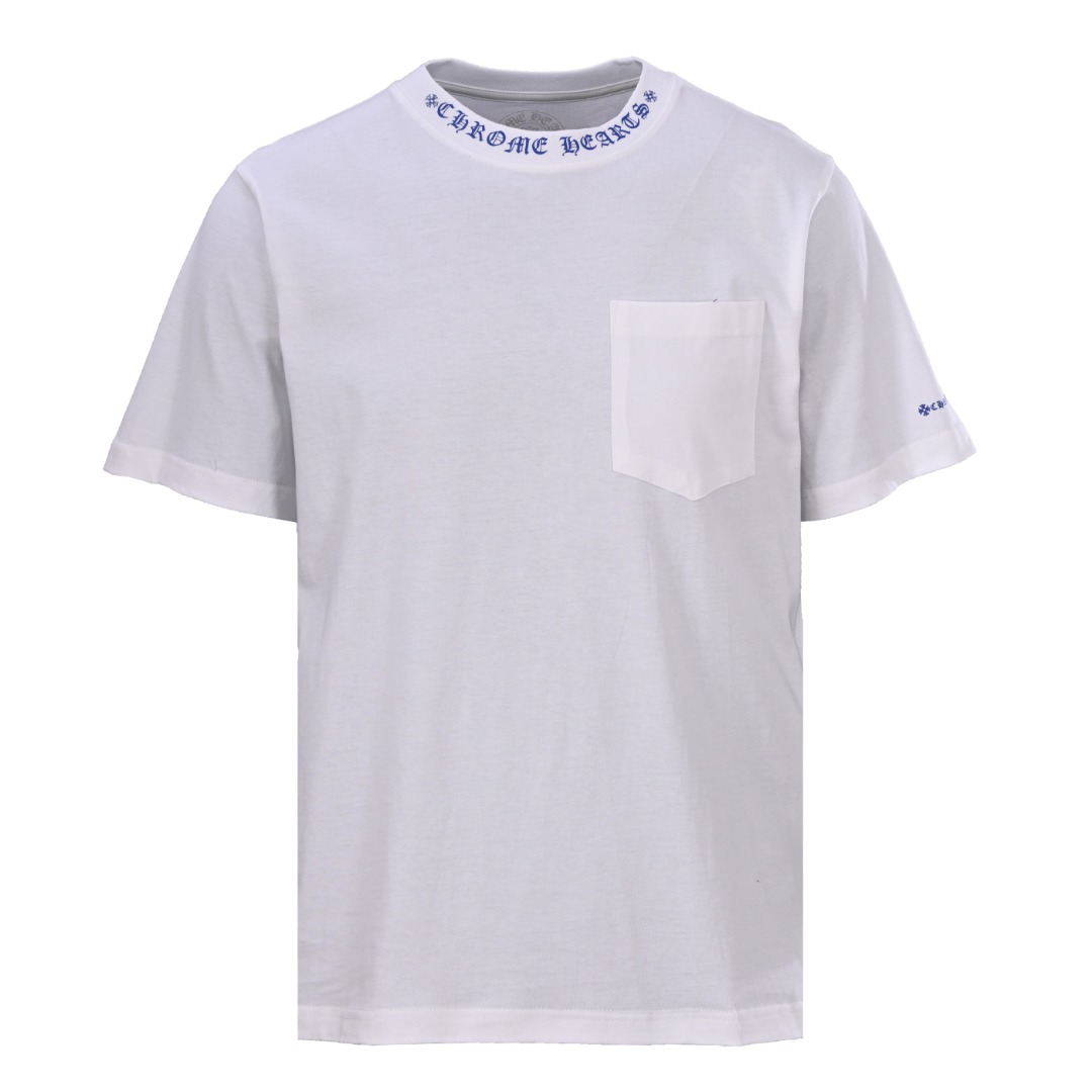 CHROME HEARTS克罗心CH 领字母印花两色短袖T恤缩略图