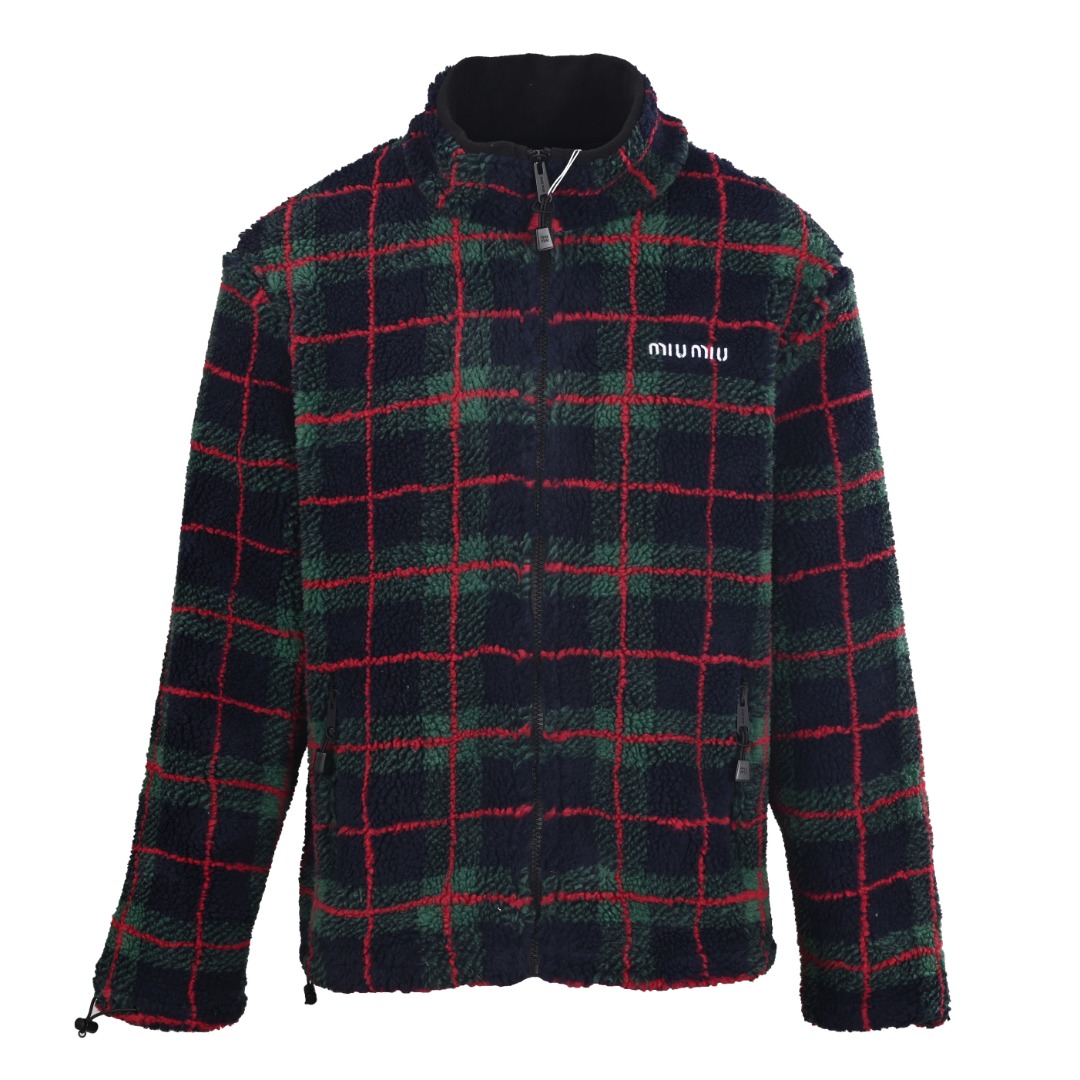 MIU MIU缪缪MM 撞色格纹拉链外套缩略图 MIU MIU缪缪MM 撞色格纹拉链外套缩略图