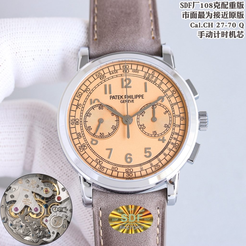 百达翡丽 复杂功能计时5070系列背透手动上链计时码表插图
