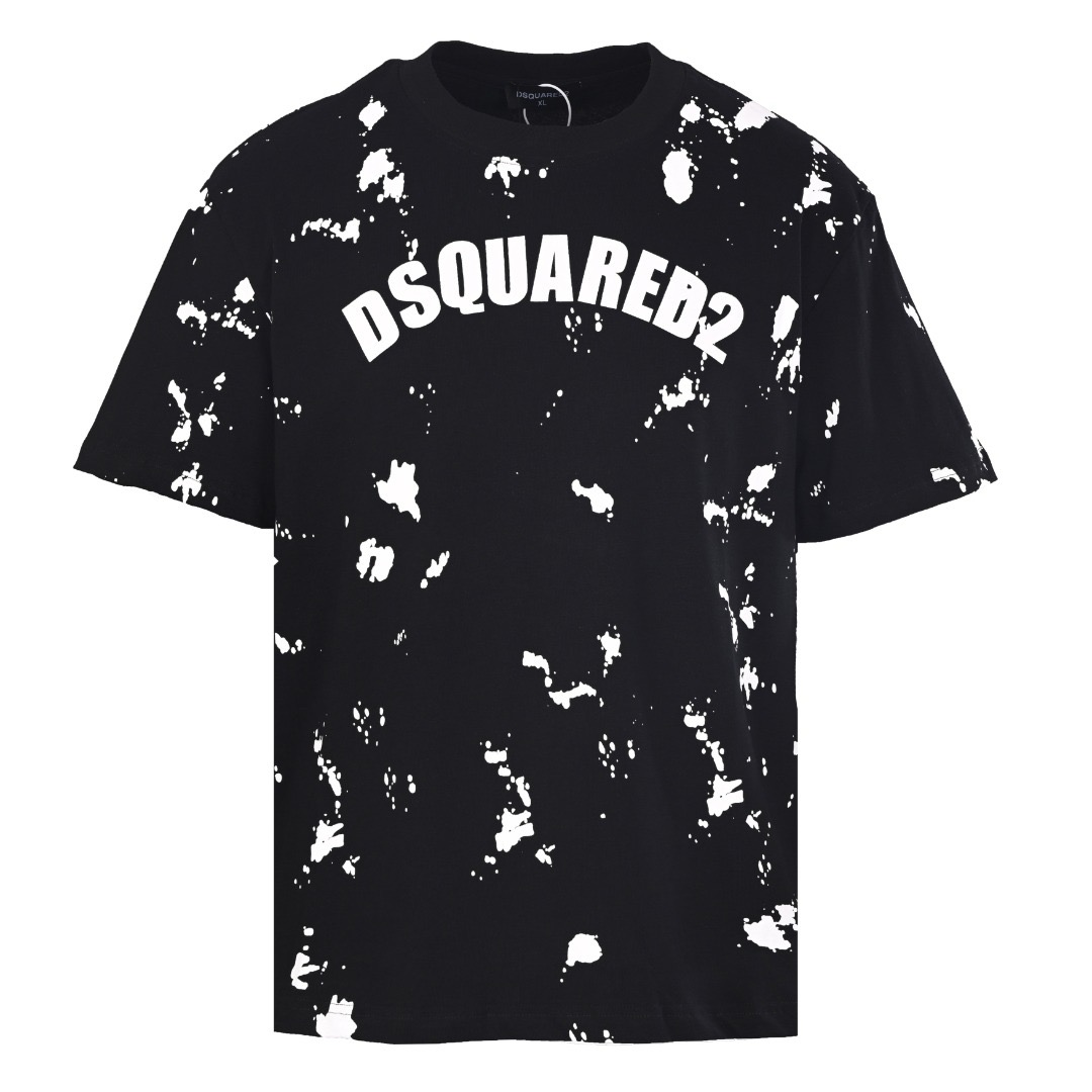 DSQUARED2 涂鸦泼墨字母短袖T恤缩略图