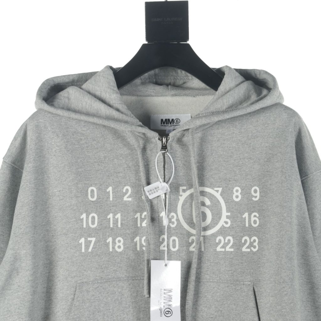Maison Margiela MM6 23FW 荧光字母连帽卫衣插图 Maison Margiela MM6 23FW 荧光字母连帽卫衣插图