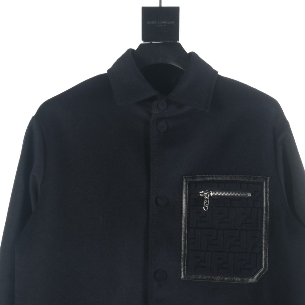 FENDI芬迪FD 23FW GO-TO拉链口袋羊绒夹克外套插图