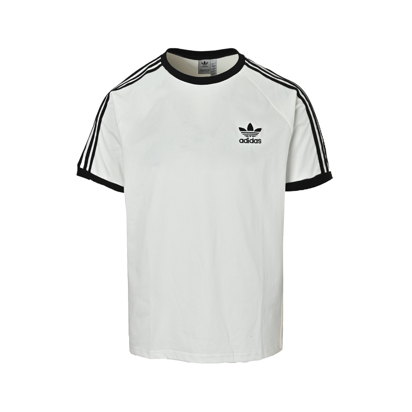 Adidas/阿迪达斯 三叶草刺绣三杠织带短袖缩略图
