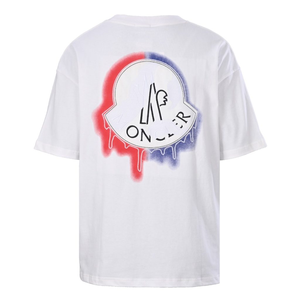 MONCLER蒙口MC 后背撞色拼接大Logo刺绣短袖T恤插图